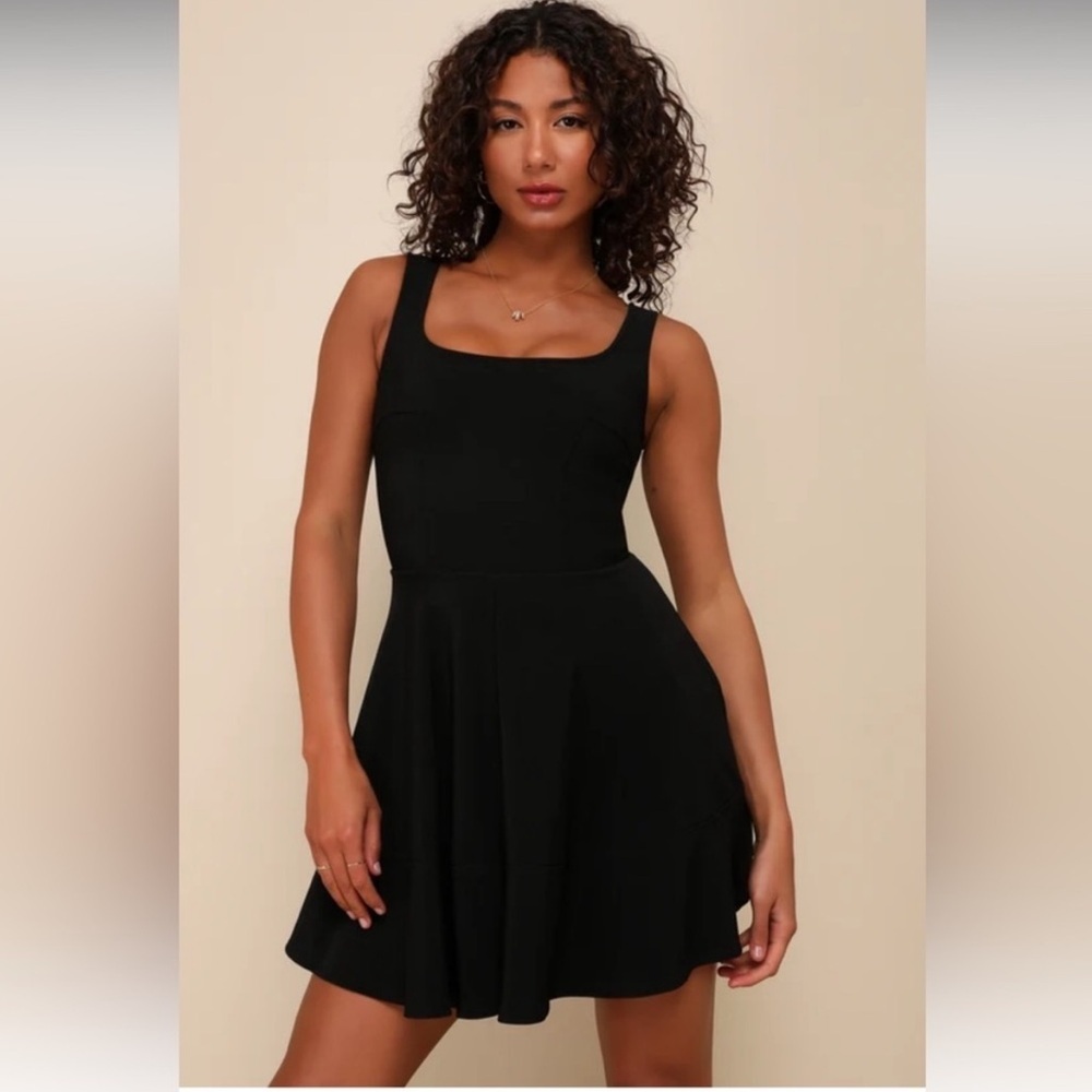 Lulus Women’s Home Before Daylight Black Sleeveless Slater Dress Size XS
